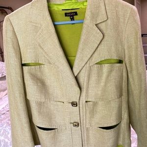 Escada Ladies Linen Jacket with Cutout Detail